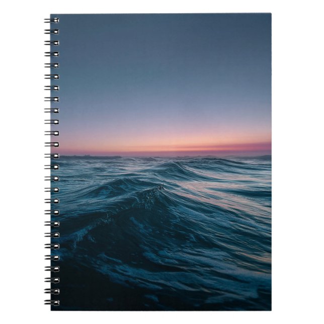 Ruhiges Ocean Sunset Waves Notebook Notizblock (Vorderseite)
