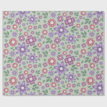 ruhiges pastellgrünes floral Muster