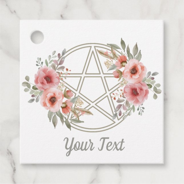 Ruhiges Pentagramm Geschenkanhänger (Vorderseite)