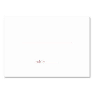 Ruhiges Pink Minimalist Linie Tischnummer