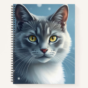 Ruhiges russisches blaues Portrait mit Soft Blues Notizbuch