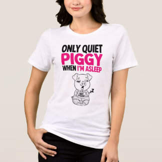 Ruhiges Schweinchen ich schlafe Lustiges Schlaf-Sh Tri-Blend Shirt