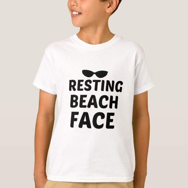 RUHIGES STRANDGESICHT T-Shirt (Vorderseite)