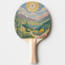 Ruhiges Tal: Pastelllandschaft Tischtennis Schläger