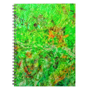 Ruhiges, tiefgrünes Spiral-Foto-Notizbuch, Gewöhnl Notizblock