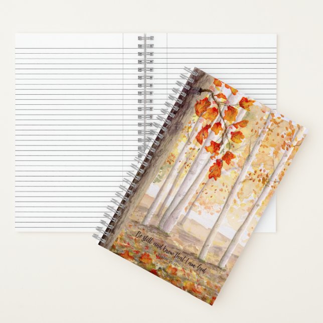 Ruhiges Watercolor Forest Notebook Notizbuch (Innen)