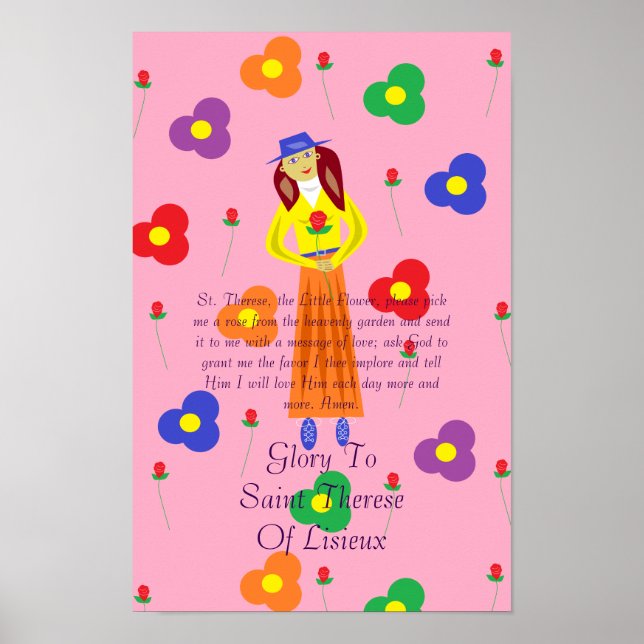 Ruhm an die Heilige Therese von Lisieux Poster (Vorne)