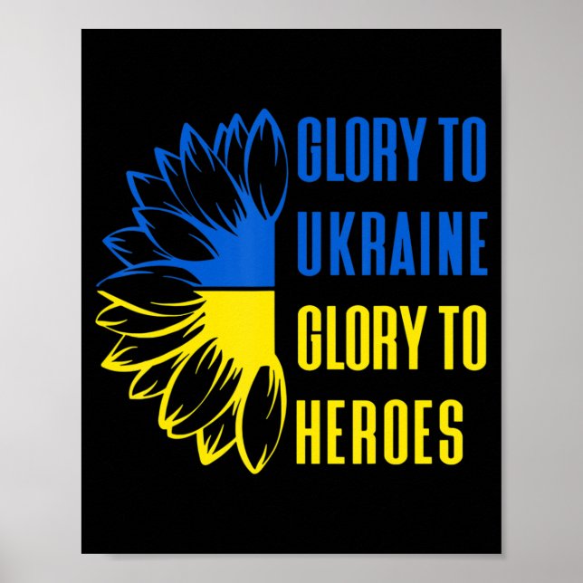 Ruhm an die Ukraine Ruhm an Helden ukrainisches Mo Poster (Vorne)