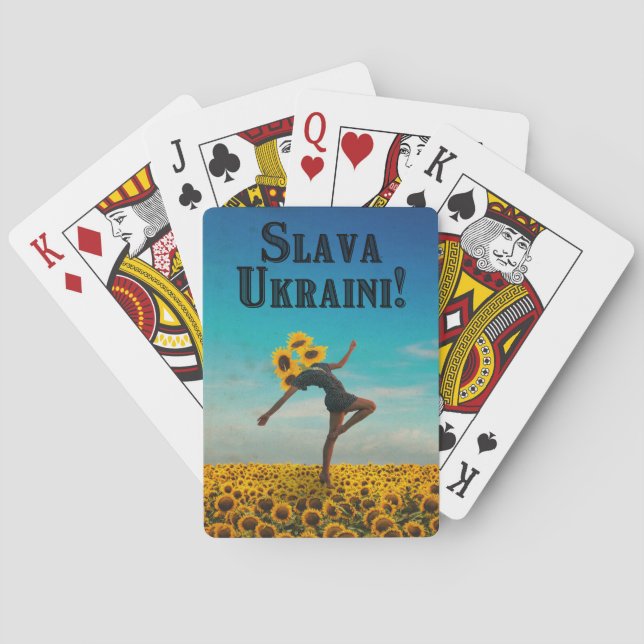 Ruhm an die Ukraine! Slava Ukraini! Spielkarten (Rückseite)
