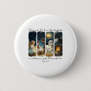 Ruhm an Gott in der höchsten - Weihnachtskrippe G Button