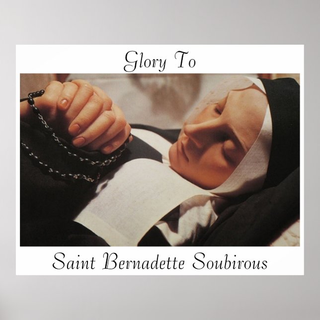 Ruhm an Saint Bernadette Soubirous Poster (Vorne)