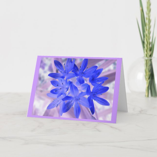 Ruhm der schneebedeckenden blauen Grußkarte Karte (Vorderseite)