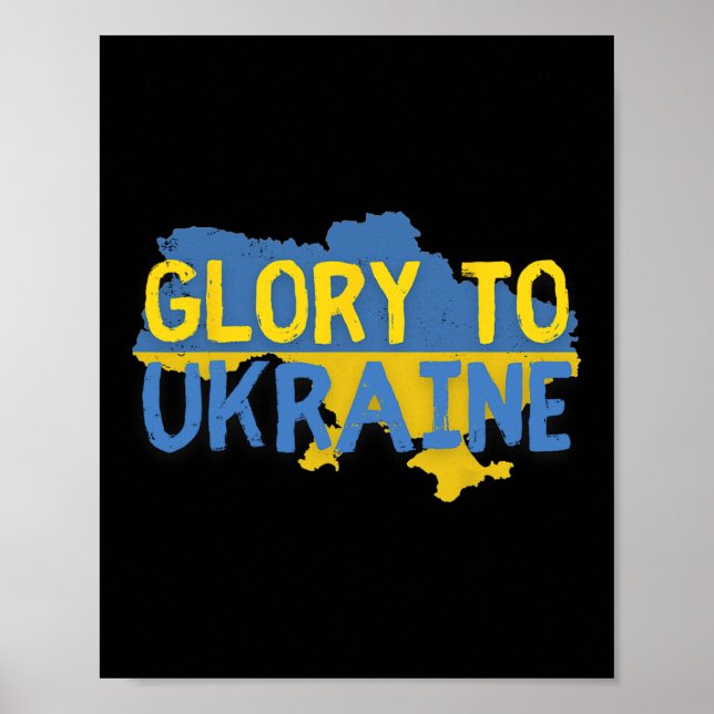 Ruhm der Ukraine Slava Ukraini Poster (Vorne)