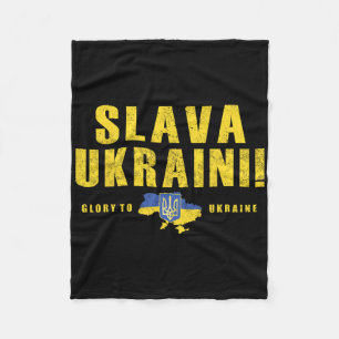 Ruhm der Ukraine T-Shirt Ukraine Tryzub-Flagge Ehr Fleecedecke