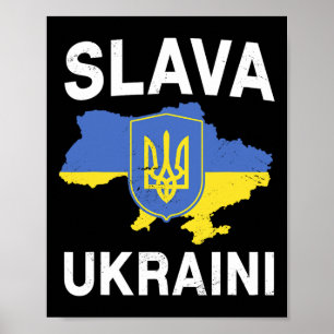 Ruhm der Ukraine Ukraine Karte Unterstützung ukrai Poster