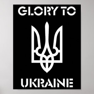 Ruhm der Ukraine Zelensky-inspiriertes Wappen De Poster