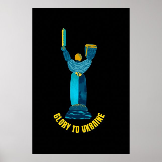 Ruhm für das Motherland der Ukraine Poster (Vorne)