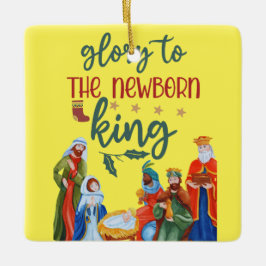 Ruhm für den Neugeborenen Keramikornament