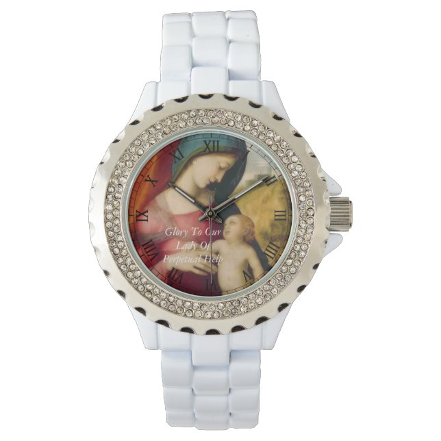 Ruhm für unsere Dame der ständigen Hilfe Armbanduhr (Vorderseite)