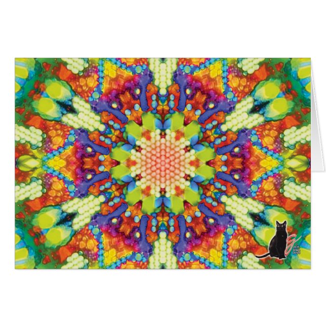 Ruhm-Kaleidoskop-Gruß-Karte (Vorderseite (Horizontal))