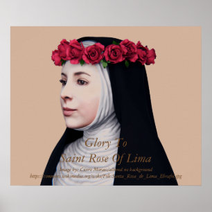 Ruhm zur heiligen Rose Lima Poster