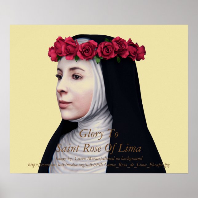Ruhm zur heiligen Rose Lima Poster (Vorne)