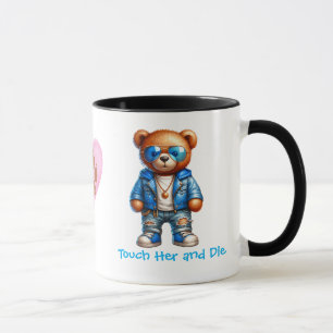 Rühr sie an und stirb Buch-Freund Teddybär Tasse