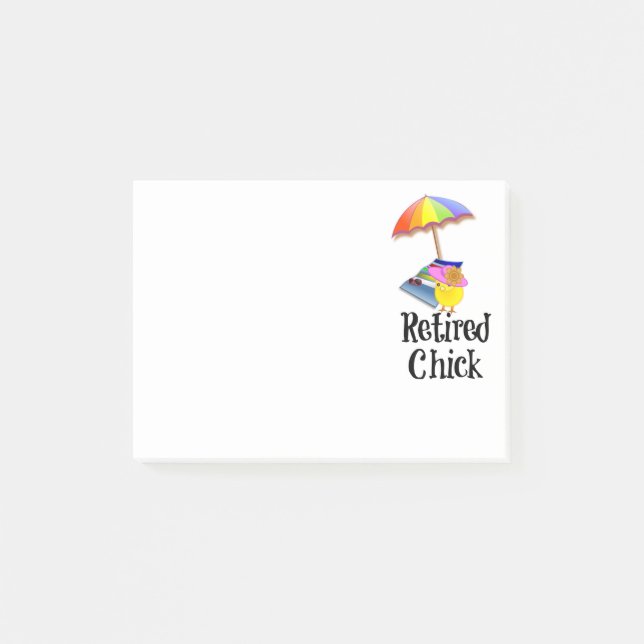 Rühreier Küken, Spaß am Strand Post-it Klebezettel (Vorderseite)