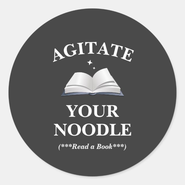 Rühren Sie Ihr Noodle-Lesen Runder Aufkleber (Vorderseite)