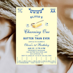 Rührend Eine Butter Als Je Butteriger 1. Geburtsta Einladung