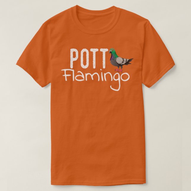 Ruhrpott Flamingo Ruhrgebiet Gift pigeon Funny T-Shirt (Design vorne)