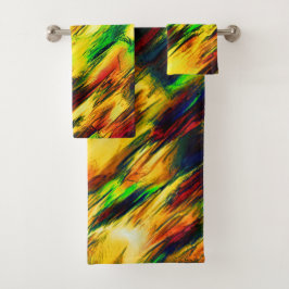 Rührt von rot bis gelb, ein wenig grün badhandtuch set