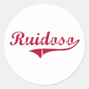 Ruidoso New Mexiko-klassischer Entwurf Runder Aufkleber