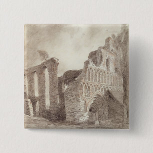 Ruine von St. Botolphs Priory, Colchester, c.1809 Button