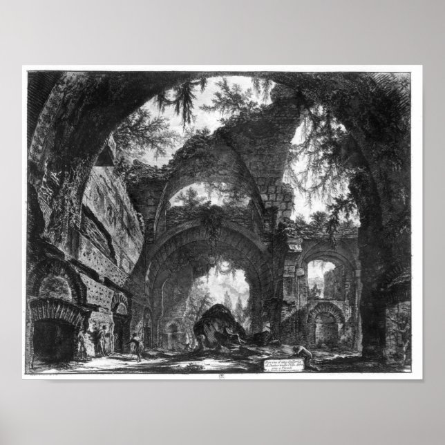 Ruined Gallery of the Villa Adriana at Tivoli Poster (Vorne)