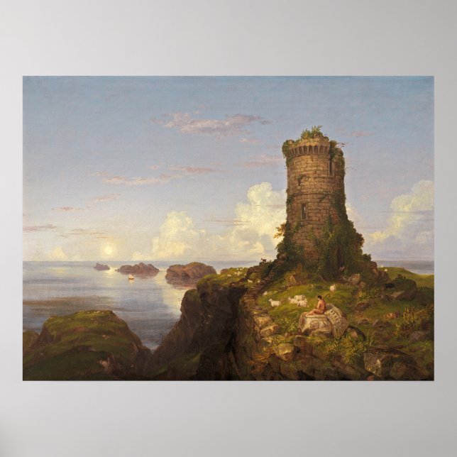 Ruined Tower - Thomas Cole Fine Art Poster (Vorne)