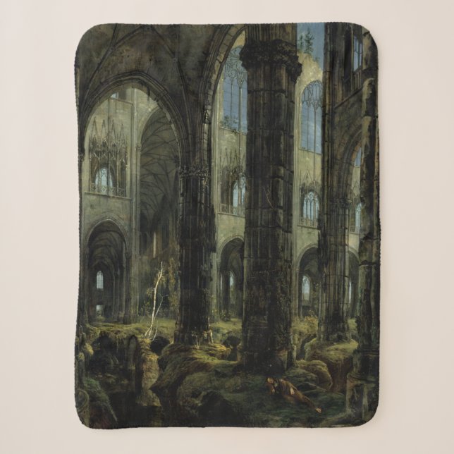 Ruinen der gotischen Kirche (von Carl Blechen) Sherpadecke (Vorderseite)