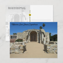 Ruinen der Großen Steinkirche, CA - Postkarte