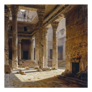 Ruinen des antiken griechischen Tempels Poster