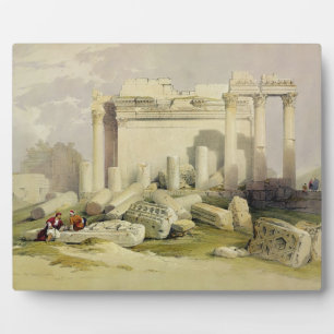 Ruinen des östlichen Portico des Tempels von Baal Fotoplatte