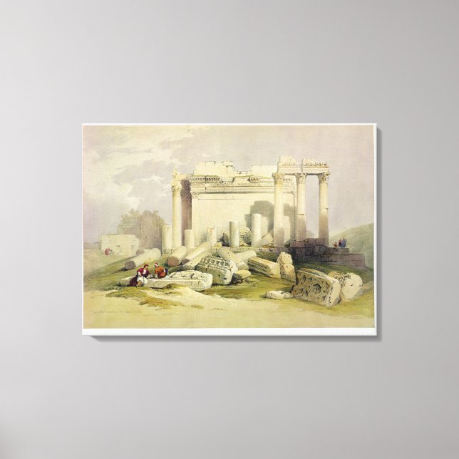 Ruinen des östlichen Portico des Tempels von Baal Leinwanddruck (Vorderseite)