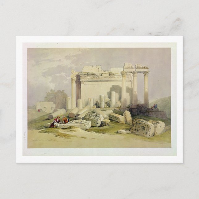 Ruinen des östlichen Portico des Tempels von Baal Postkarte (Vorderseite)