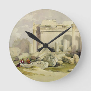 Ruinen des OstPortico des Tempels von Baal Runde Wanduhr