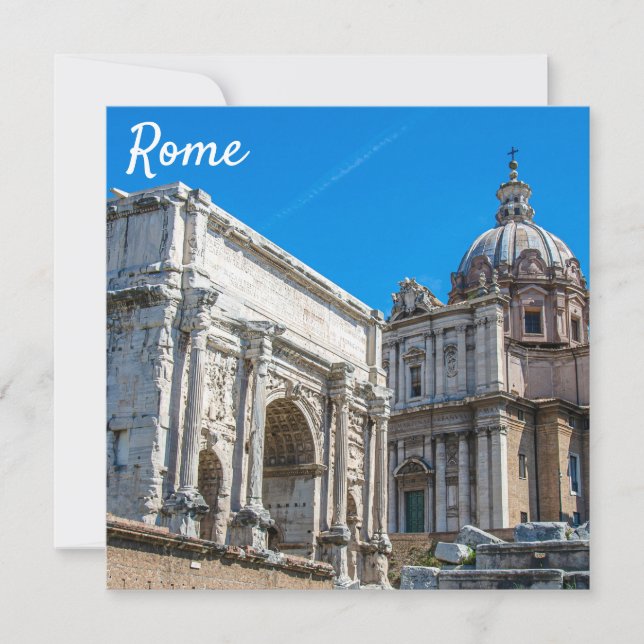 Ruinen des Römischen Forums in Rom, Italien (Vorderseite)