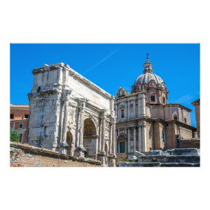 Ruinen des Römischen Forums in Rom, Italien Fotodruck