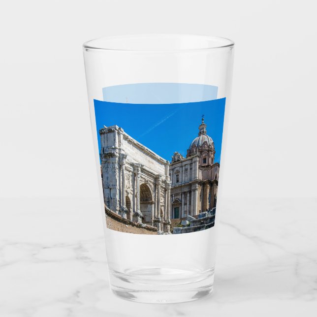 Ruinen des Römischen Forums in Rom, Italien Glas (Vorderseite)