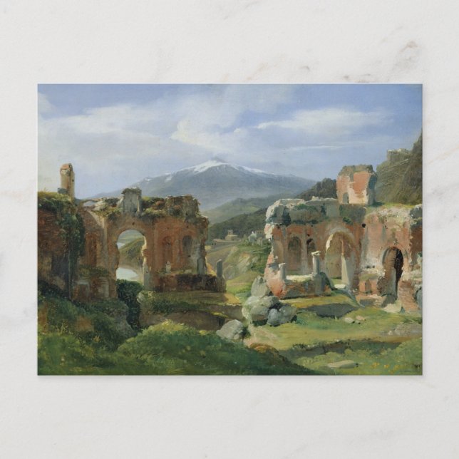 Ruinen des Theaters von Taormina Postkarte (Vorderseite)