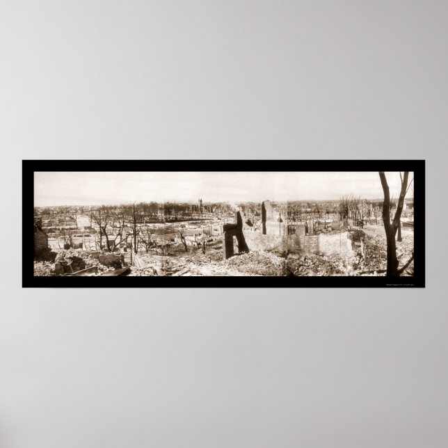 Ruinen im Chelsea Mass Foto 1908 Poster (Vorne)