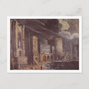 Ruinen mit der Legende des hl. Augustinus (Öl auf  Postkarte