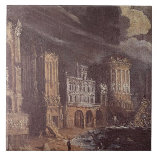 Ruinen mit der Legende von St Augustine (Öl kann Fliese